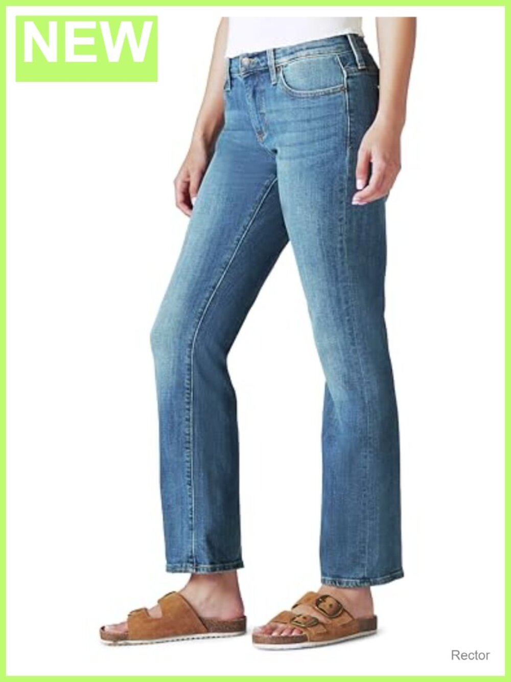 Mid Rise Easy Rider Bootcut Jeans Stretch Denim Relaxed Fit - Picture 2 of 4